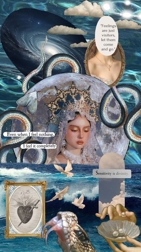 Pisces Moon #sensitivity #water #feelings #blue #oceans #divinefeminine Pisces Moon Aesthetic, Moon In Pisces, Pisces Moon, Moon Aesthetic, Big Three, Divine Feminine, Astrology, Iphone Wallpaper, Moon