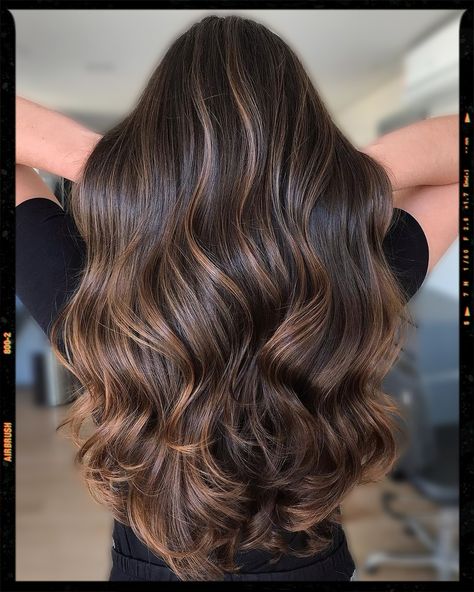 Stunning Partial Balayage Ideas That Are Trending in 2021 Partial Balayage Caramel Brunettes, Balayage For Virgin Black Hair, Homey Balayage Brunette, Caramel Partial Balayage On Dark Hair, Full Boliage Hair Brunette, Natural Partial Balayage, Partial Saturation Hair Painting, Sun Kissed Balayage Black Hair, Partial Highlights Long Hair