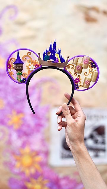 Rapunzel Mouse Ears, Rapunzel Disney Ears, Tangled Disney Ears, Tangled Mickey Ears, Rapunzel Mickey Ears, Rapunzel Jewelry, Tangled Ears, Rapunzel Ears, Theme Instagram