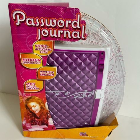 Mattel Password Journal Girl Tech T8476  Secret Electronic Diary NEW NIB. Password Journal 2000s, Electronic Diary, Tropical 2000s, Password Journal, 90s Childhood, Hair Scarf, Early 2000s, Scarf Hairstyles, Electronics