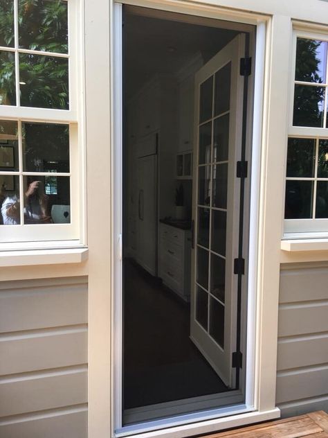 Screen Products — RW Haas Retractable Screens French Doors With Screens, Retractable Screens, Garage Screen Door, Retractable Screen, Window Screens, Window Frame, Single Doors, Door Frame, French Doors