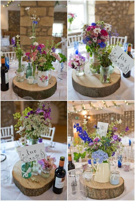 Rustic Wedding Centerpieces, Wedding Table Decorations, Wildflower Wedding, Wedding Table Centerpieces, Table Flowers, Centre Pieces, Uk Wedding, Trendy Wedding, Place Cards