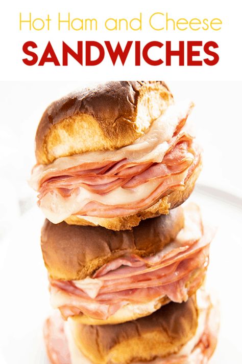 Easy Hot Ham And Cheese Sandwiches, Hot Subs Sandwiches Ideas, Hot Ham And Cheese Sandwiches, Hot Ham And Cheese, Ham And Cheese Sandwiches, The Salty Marshmallow, Hot Sandwich Recipes, Salty Marshmallow, Roast Beef Sandwich