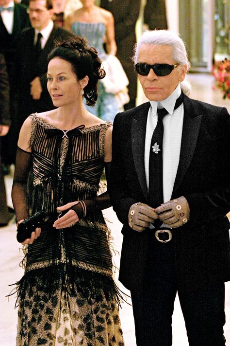 2007 - Amanda Harlech and Karl Lagerfeld at Monaco's Rose Ball. HarpersBAZAAR.com Amanda Harlech, House Of Chanel, Rose Ball, Stella Tennant, Chanel Couture, Tilda Swinton, Chanel Haute Couture, Gisele Bundchen, Claudia Schiffer