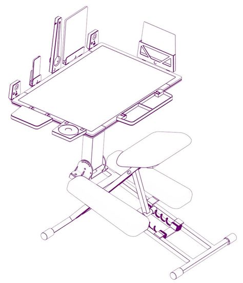 The Edge: All-in-one desk solution for modern life and work by Edge Desk, LLC — Kickstarter Unique Chairs Design, Body Gestures, Office Waiting Room Chairs, Small Living Room Chairs, Ergonomic Kneeling Chair, Desk Solutions, Black And White Chair, Comfy Accent Chairs, Teal Accent Chair