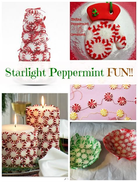 Crafts a la mode : 10 Cute Ways to Use Starlight Mints at Christmas Peppermint Crafts, Peppermint Candy Crafts, Starlight Mints, Peppermint Ornament, Candy Cane Crafts, Get Ready For Christmas, Diy Crafts Home Decor, Diy Crafts Home, Candy Decorations