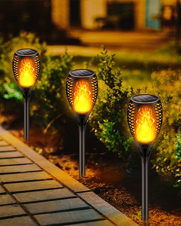 Solar Flame Lights, Solar Lights For Yard, Yard Path, Solar Yard Lights, Outdoor Torches, Packaging Idea, Solar Lights Outdoor, Solar Garden Lights, Backyard Diy