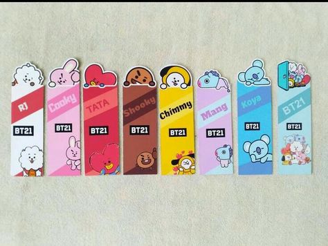 Koya Bookmark, Bt21 Bookmark Diy, Bts Bookmark Printable, Bts Bookmarks Ideas, Bt21 Diy Crafts, Bt21 Bookmark, Bts Keychain Diy, Kpop Bookmark, Bts Bookmarks