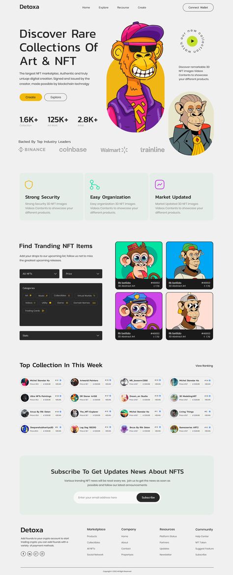 Hey Everyone, Here is my new exploration for NFT website design called Detoxa. Detoxa is a platform where you can create, buy, and sell your favorite NFTs. #NFTs #cryptoart #digitalart #nonfungible #blockchain #crypto #collectibles #digitalcollectibles #cryptoassets #cryptoportfolio #NFTcollectors #NFTmarketplace #cryptoinvesting #cryptocurrencyinvesting #NFTcommunity #cryptoartcommunity Nft Landing Pages, Nft Website Design, Minecraft Website, Vintage Web Design, Nft Website, Money Education, Digital Banking, Website Landing Page, Brochure Design Layout