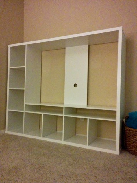 Lappland Ikea Hack, Ikea Lappland Hack, Ikea Lappland Tv Unit, Lappland Tv Unit, Ikea Lappland, Studio Room Divider, Bookcases Ideas, Tv Storage Unit, Tv Storage