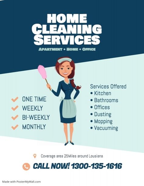 Design created with PosterMyWall Advertisement Examples, Cleaning Flyers, Cleaning Service Flyer, Cleaning Service Logo, Cleaning Services Company, Advertisement Template, Apartment Decoration, Free Brochure Template, Cleaning Business Cards