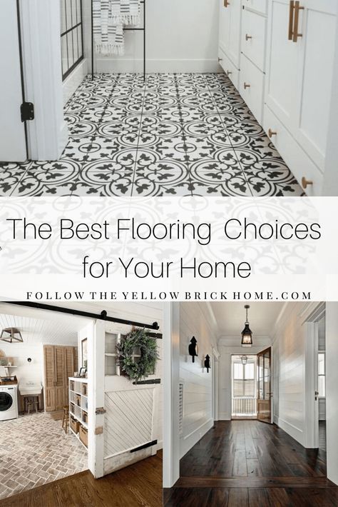 Tile With Hardwood Floors, Tile Next To Hardwood Floors, Tile Kitchen Floor Next To Hardwood, Timeless Tile Flooring, Kitchen Tile Floor Next To Hardwood, Timeless Flooring, Modern Farmhouse Flooring, Kitchen Flooring Trends, Sustainable Flooring