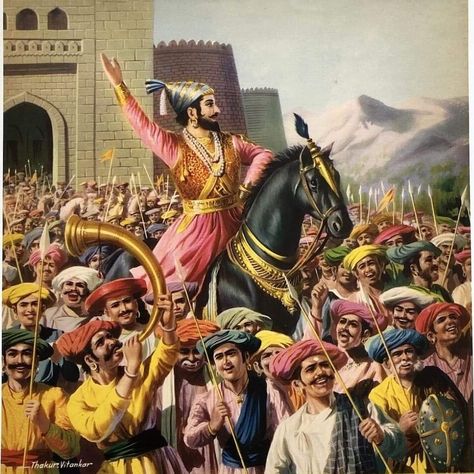 Maharana Pratap Art, Shivaji Maharaj Painting, Mythology Paintings, Shivaji Maharaj Hd Wallpaper, Hd Dark Wallpapers, Cute Owls Wallpaper, Blue Emoji, Warriors Wallpaper, Shri Ram Photo