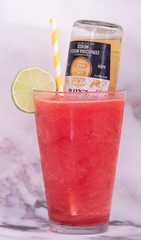 Strawberry Coronarita Recipe Coronarita Recipe, Mexican Bulldog, Beer Bucket Cake, Drinking Recipes, Bucket Cake, Summertime Food, Beer Margarita, Pool Drinks, Adult Beverages Recipes