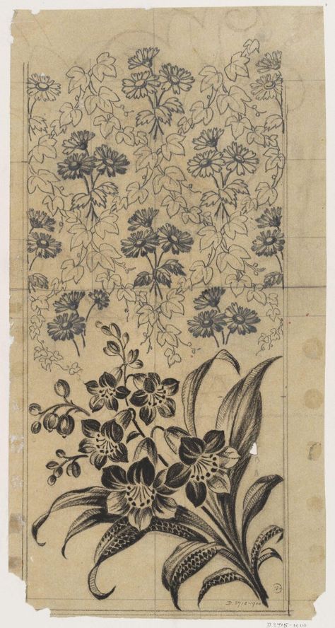 Victorian Floral Illustration, Edwardian Fabric Prints, Butterfly Textiles Sketchbook, Mughal Floral Motifs, Mughal Art Textile Motives, Flower Drawing Design, Victorian Flowers, Paisley Art, Floral Drawing