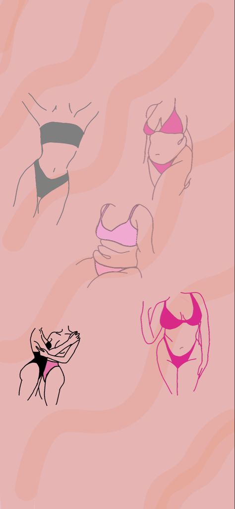 Women Body Outline Drawing Tattoo, Women Outline Art, Curvy Body Drawing, Female Outline Tattoo, Women Body Outline Drawing, Curvy Body Line Art, Positivity Drawings, Pink Orange Wallpaper, Female Body Line Art