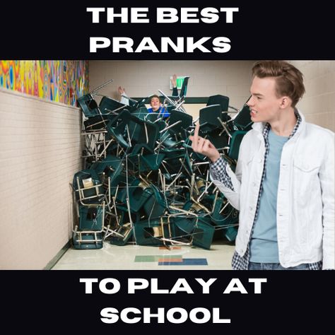 The Best Pranks to Play at School Pranks To Do At School, Funny Teacher Pranks, Teacher On Teacher Pranks, School Pranks Teachers, Principal Pranks, Teacher Pranks On Teachers, School Prank Ideas, Office Pranks Funny Easy, Workplace Pranks