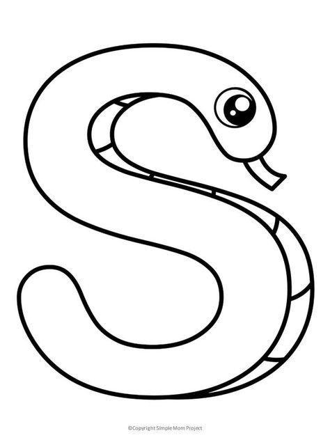 S For Snake Preschool Craft, S Letter Activities For Preschool, Letter S Snake Craft, Letter S Template Free Printable, S For Snake Craft, Letter S Activity For Preschool, Activities For Letter A Kindergarten, S Is For Snake Craft, Letter S For Preschool