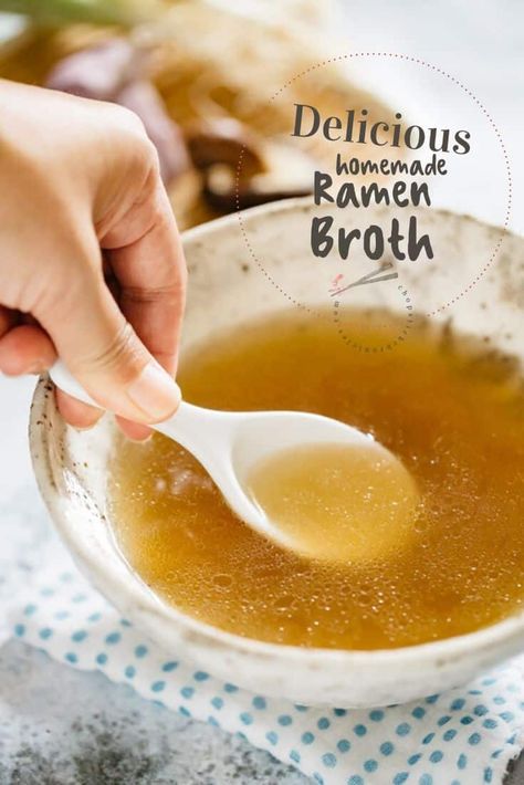 Restaurant quality Ramen broth with a complex rich flavor can be made at home. Top tips and secrets to make a robust broth with umami flavor. #ramenbroth #homemaderamenbroth #authenticramenbroth Ramen Broth Recipe, Homemade Ramen Broth, Ramen Toppings, Ramen Broth, How To Make Ramen, Homemade Ramen, Ramen Noodle Soup, Ramen Restaurant, Ramen Soup