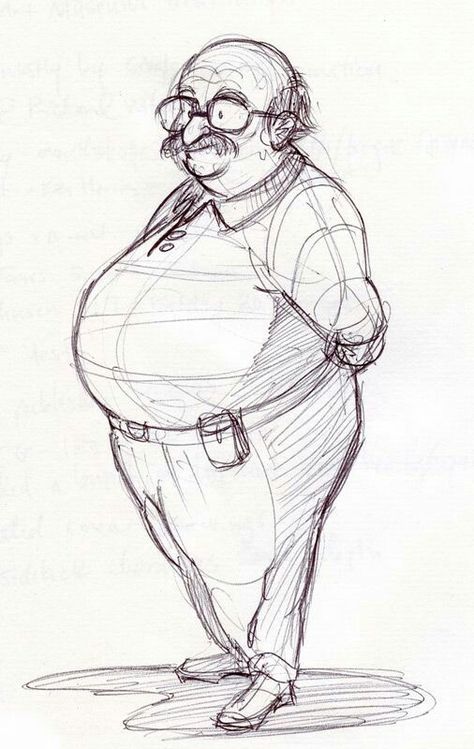 Human Art Sketches, Middle Aged Character Design, Big Man Drawing, Fat Drawing References, Middle Aged Man Drawing, Grandpa Character Design, Human Illustration Character Design, Middle Aged Man Character Design, Humans Sketch