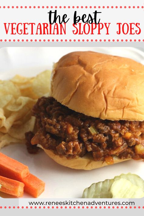 The best vegetarian sloppy joes recipes is this one right here! Protein packed and delicious even carnivores will love this one. Perfect recipe for meatless Mondays! Quick and easy vegetarian favorite! Meatless Sloppy Joe Recipe, Sloppy Joe Recipe Vegetarian, Meatless Sloppy Joes, Vegetable Sloppy Joes, Sloppy Joe Vegetarian, Vegan Sloppy Joe Recipe, Tvp Sloppy Joe Recipe, Vegetarian Sloppy Joe Recipe, Jazzy Vegetarian Recipes