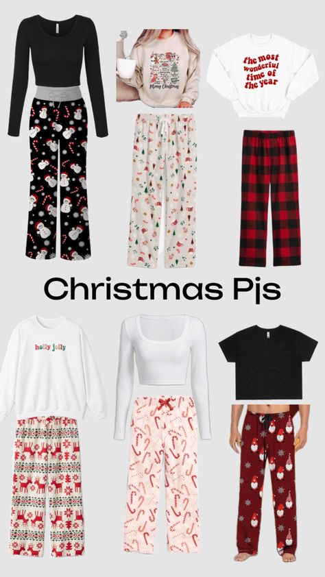 Preppy Holiday Outfit, Christmas Pajamas Aesthetic, Comfy Christmas Outfits, Cute Pajama Outfits, Pj Ideas, Preppy Christmas Outfit, Cute Christmas Pajamas, Girly Christmas Gifts, Pajamas Aesthetic