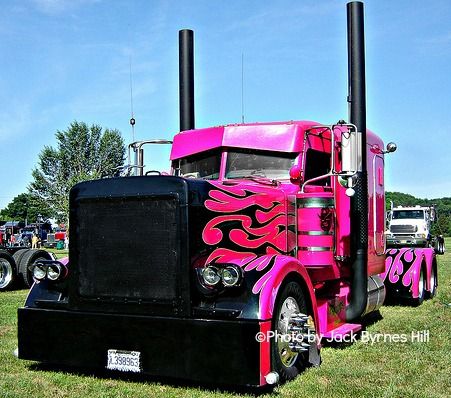 Image detail for -Big Rig Show Trucks: The Pride of the Trucking Industry Custom Big Rig, Customised Trucks, Pink Truck, Scania V8, Custom Big Rigs, Lifted Truck, Show Trucks, Peterbilt Trucks, Big Car