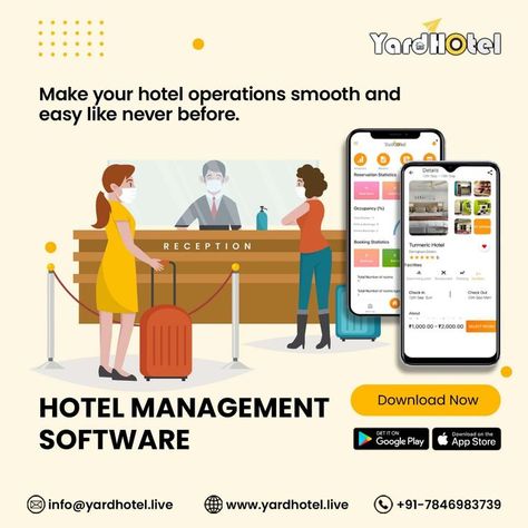 Managing hotel operations smoothly without any errors is the toughest job. Here our hotel management software comes to action to solve your problems. Manage your hotel operations easily and effectively with our hotel management software. Contact us today:⁣ Call/Whatsapp: +91 78469 83739⁣ Mail: info@yardhotel.live #hoteloperations #hotel #hotelmanagement #hotelmanagementsoftware #hotelsoftware #softwaresolutionsforhotels Hotel Operations, Hotel Management, Call Whatsapp, Software, Hotel, Make It Yourself