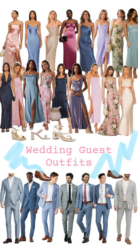 Wedding Guest Guide, Spring Wedding Guest Attire, Dubai Wedding Dress, Wedding Guest Dress Inspiration, Formal Wedding Guest Attire, Italian Wedding Dress, Cocktail Wedding Attire, Pastel Wedding Theme, Summer Wedding Attire