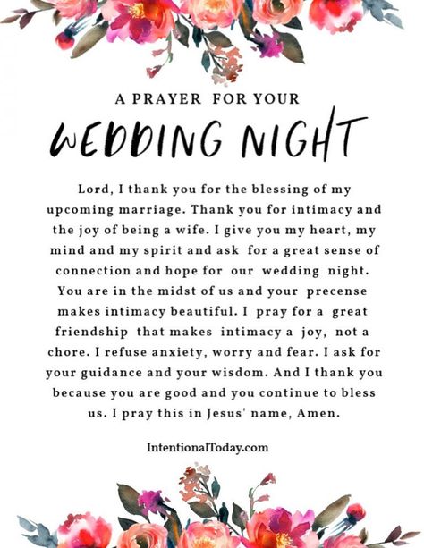 A prayer for your wedding night. Plus 39 practical tips every bride should have for her wedding night Christian Wedding Night, Virgin Bride Wedding Night, Wedding Prayers, Newlywed Advice, First Wedding Night, Marry That Girl, Wedding Christian, True Love Quotes For Him, Marriage Prayers