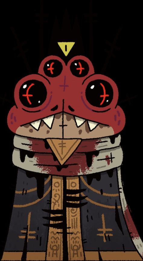 Heket - An overprotective frog with a cut throat who rules the mushroom-infested lands of Anura. Lamb Sauce, Cult Of The Lamb, Game Card Design, Folklore Art, Cute Lamb, Darkest Dungeon, D D Monsters, Indie Drawings, Kaiju Art