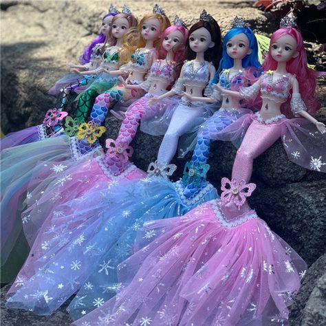 Princess Mermaid, Mermaid Toys, Princess Toys, Rainbow Outfit, Princesa Disney, Mermaid Dolls, Beautiful Princess, Mermaid Princess, Lace Mermaid