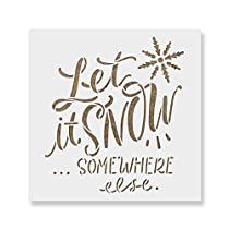 Check this out! Let It Snow Somewhere Else, Stencils Printables, Stencil Material, Christmas Stencils, Diy Presents, Christmas Truck, Stencil Crafts, Stencil Template, Farmhouse Christmas Decor