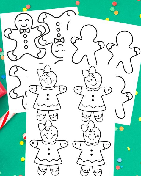 These 3 free gingerbread man templates are a fun activity for kids of all ages. You can use our gingerbread man template free printable to create fun and festive crafts for Christmas and to decorate your home or classroom. We created three unique free gingerbread man templates including a blank gingerbread boy outline, a cute free printable gingerbread girl template and a classic gingerbread man outline. Head over to our website today to download your free gingerbread man outlines. Blank Gingerbread Man Template, 5 Little Gingerbread Men, Gingerbread Man Paper Chain, Free Gingerbread Man Printables, Gingerbread Pattern Templates, Gingerbread Outline Printable, Printable Gingerbread Man Template, Free Printable Gingerbread Man Template, Gingerbread Patterns Printable