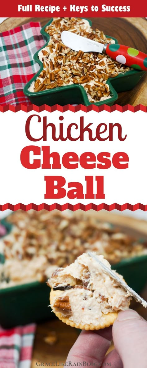 Chicken Cheese Ball is a fantastic and flavorful appetizer that is perfectly paired with buttery crackers. The Ranch Dressing Mix adds tons of flavor to this Chicken Cheese Ball. You can customize the flavor by using fiesta ranch, spicy ranch, buttermilk ranch or any of the other ranch flavor mixes. | Ranch Chicken Cheese Ball | Fiesta Ranch Chicken Cheeseball | Cheeseball Ideas | Cheese Ball Recipes | #Cheeseball #Recipes Chicken Cheeseball, Fiesta Ranch Chicken, Chicken Cheese Ball, Cheeseball Recipes, Stovetop Appetizers, Spicy Ranch, Cinnamon Roll Cheesecake, Cheese Ball Recipe, Peanut Butter Crunch