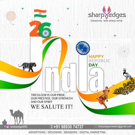 26 January Republic Day Creative Post, Republic Day Post, Republic Day Creative Ads, 26 January Republic Day, School Advertising, Media Infographic, Message Logo, 26 Jan, Creative Post