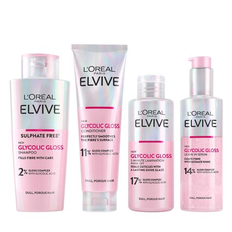 Glycolic Gloss Bundle | Hair Care | L'Oréal Paris Loreal Hair Shampoo, Shampoo Elvive Loreal, L’oréal Glycolic Gloss, L’oréal Shampoo, Loreal Glycolic Gloss, Loreal Hair Gloss, Hair Shampoo And Conditioner Best, Birthday Whislist, Shampoo For Straight Hair