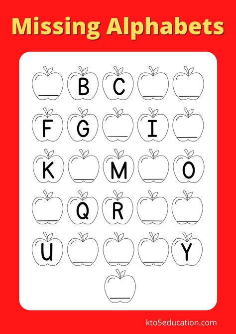 Free Missing Alphabets Worksheets For Kids Eng Worksheet For Nursery, Homework Worksheets For Preschool, Worksheet For Nursery Class English, Missing Alphabets Worksheet, Worksheet For Nursery Class, Capital Letters Worksheet, Nursery School Activities, Lkg Worksheets, Printable String Art Patterns