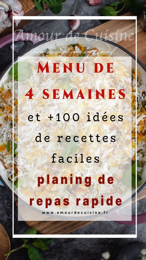 photo de chapon au four et text : menu de 4 semaines et +100 idées de recettes faciles planing de repas rapide Comfort Casseroles, Budget Family Meals, Sweet 16 Birthday Cake, Batch Cooking, Easy Family Meals, Menu Planning, Week Meal Plan, Budget Meals, Meals For The Week