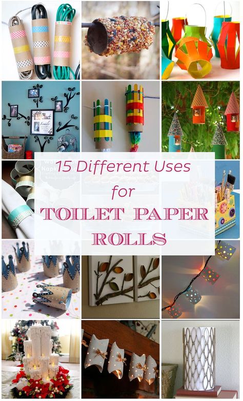 15 different and creative ideas with toilet paper rolls | Reuse & recycle | DIY | Via www.seethings.net Repurpose Toilet Paper Rolls, Toilet Paper Roll Ideas, Recycler Diy, Toilet Roll Craft, Candle Display, Cardboard Rolls, Toilet Paper Tube, Toilet Paper Crafts, Diy Toilet