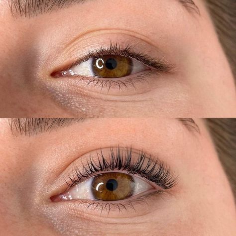 Nope, it's not lash extensions. Nope, it's not mascara. Well then, what gave her eyelashes this beautiful color and curl? These eyelashes appear thicker and longer, are darker, and are curled all because of an eyelash lift and tint! 😍 509-961-6555 #eyelashtinting #lashtint #beauty #yakima #eyelashtint #nomascaraneeded #esthetician #barebliss #lashtinting Lash Tint And Lift, Natural Long Eyelashes, Eyelash Lift And Tint, Short Eyelashes, Short Lashes, Lash Tint, Natural Eyelash Extensions, Eyelash Lift, Makijaż Smokey Eye