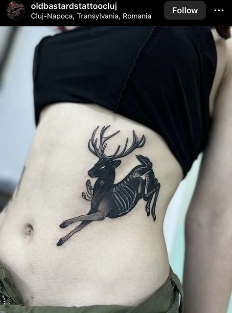 Anatomical Animal Tattoo, Dark Deer Tattoo, Gothic Deer Tattoo, Creepy Deer Tattoo, Deer Skeleton Tattoo, Stag Skull Tattoo, Cryptid Tattoos, Kelpie Tattoo, Skull Sternum Tattoo