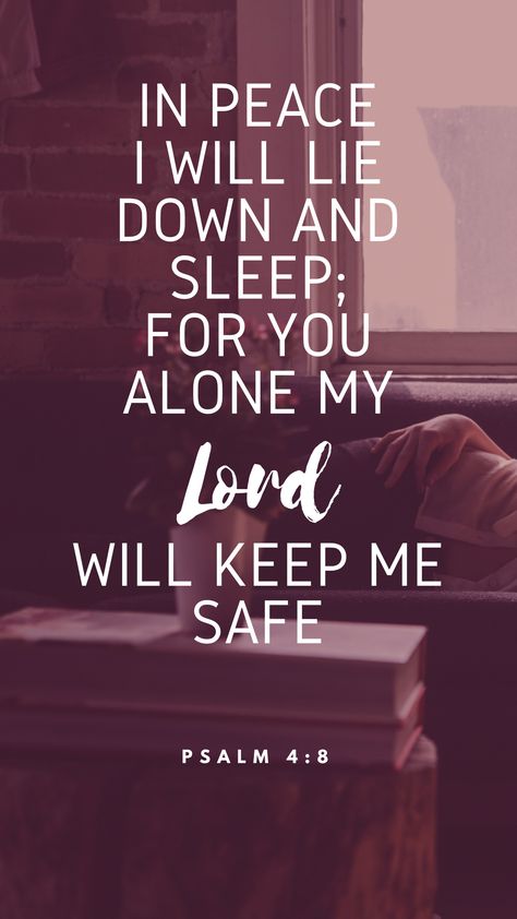 Psalms 4:8 Wallpaper, Psalm 4:8 Wallpaper, Psalm 4 8, Psalm 4, Verses Bible, Biblical Encouragement, Healing Scriptures, Powerful Bible Verses, Peaceful Sleep