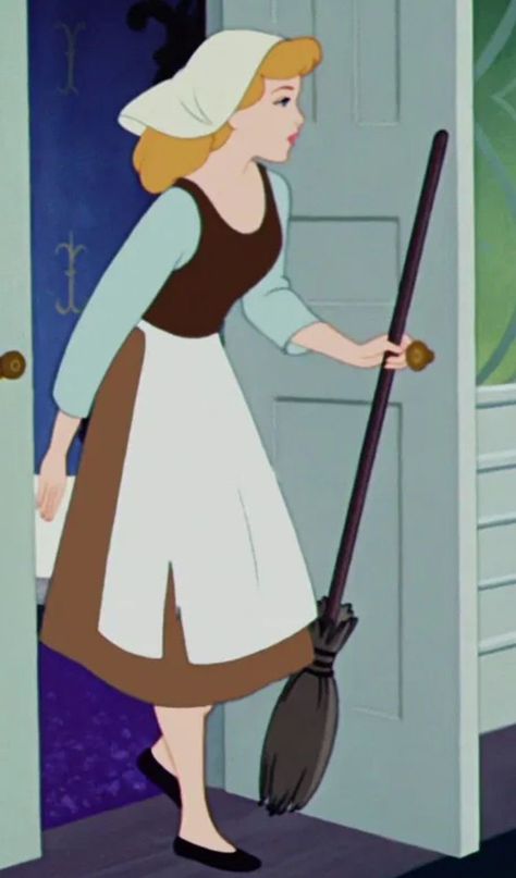 Underrated Outfits, Historical Collage, Cinderella Rags, Cinderella Cleaning, Disney Scenes, Cinderella Cartoon, Cinderella Outfit, Cinderella Aesthetic, Cinderella Characters