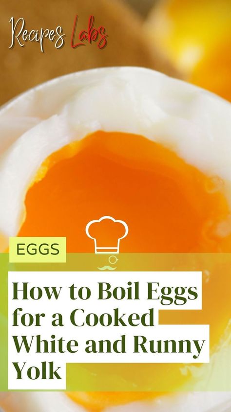 How to Boil Eggs for a Cooked White and Runny Yolk Runny Yolk Boiled Egg, How To Boil Eggs, Boiling Eggs, Boil Eggs, Runny Eggs, Yummy Seafood, Tasty Meat, Egg Recipe, Soft Boiled Eggs