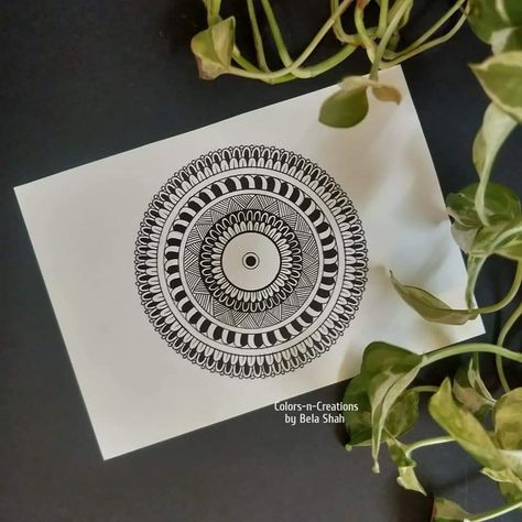 Madla Art, A5 Drawings, Mandala Arts, Mandala Ideas, Doddle Art, Mini Mandala, Easy Mandala, Easy Mandala Drawing, Watercolor Art Landscape