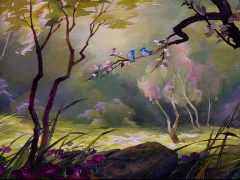 STAY TOON'D Bambi Scenes, Enchanted Movie, Bear Background, Bill Peet, Bambi 1942, Old Disney Movies, Bambi Disney, Bg Design, Landscape Tattoo