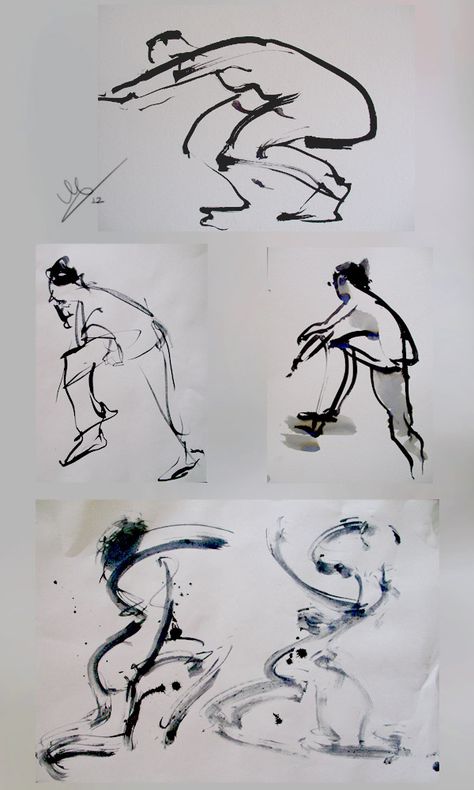 Figure Ink Drawing, Brush Pen Figure Drawing, Motion Drawing Sketches, Clown Outline, Gesture Sketching, Ink Figure Drawing, Motion Sketch, Figure In Motion, Dancing Illustration