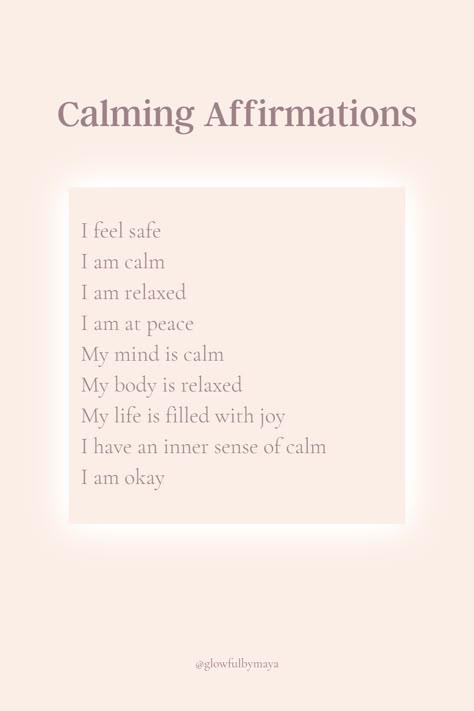 Calming Affirmations Peace, Calm Affirmations Peace, Calm My Mind Quotes, How To Feel Calm, Feel Safe Aesthetic, Feeling Safe Affirmations, Quotes To Calm Nerves, I Am Calm Affirmation, Feeling Safe Aesthetic