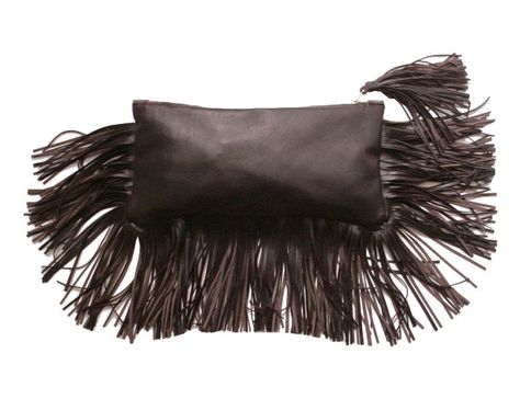 Zipper Clutch Bag Brown, Leather fringe bag, Zippered clutch bag , Leather clutch , Dark brown , Boh Diy Clutch Bag, Fringe Clutch, Leopard Print Bag, Leather Fringe Bag, Vero Beach Fl, Handmade Leather Bags, Soft Leather Bag, Zippered Clutch, Bohemian Accessories